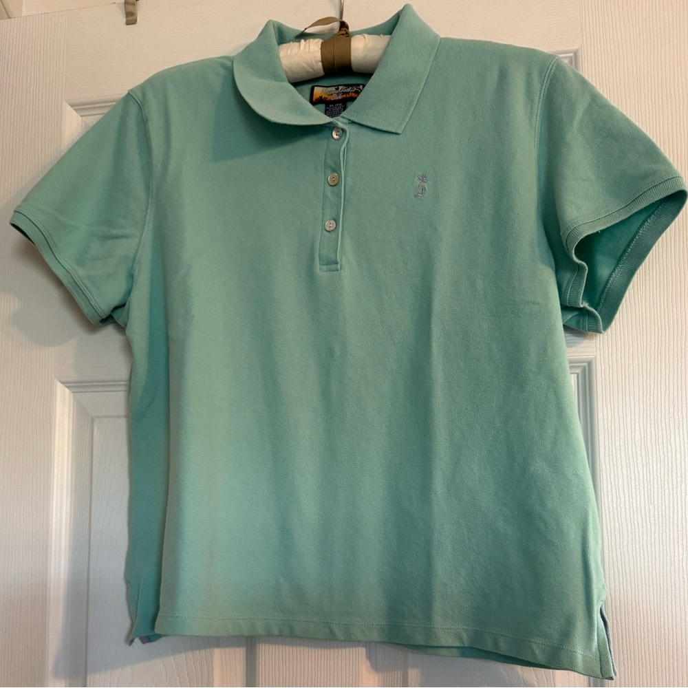 Cropped Pique Polo Shirt SZ XL